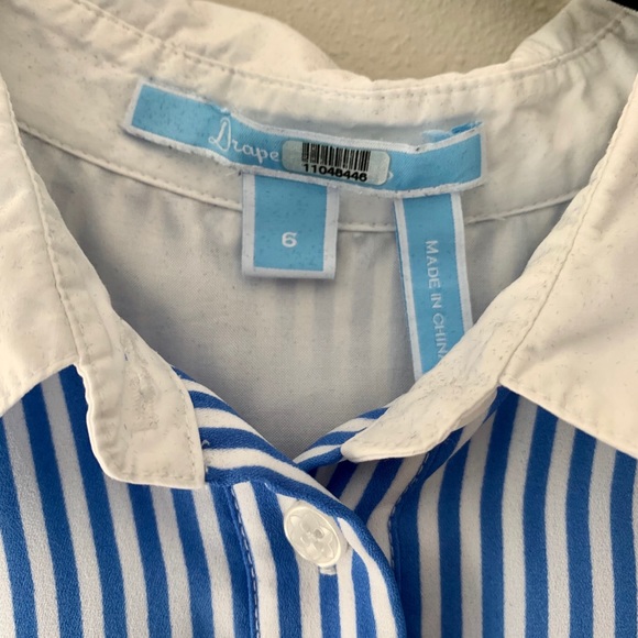 Draper James blue & white striped shirtdress - Picture 6 of 16
